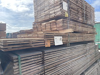 Ca. 83x guyana teak beschoeiingsplanken, 20x150mm, lengte 42/200cm, 20/250cm, 21/300cm - afbeelding 4 van  4