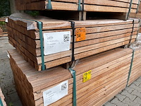 Ca. 84x angelim pedra onderliggers geschaafd, 45x68mm, lengte 155cm - afbeelding 4 van  4