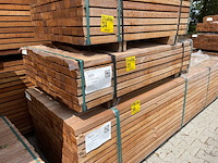Ca. 84x angelim pedra regels geschaafd, 45x68mm, lengte 155cm - afbeelding 4 van  4