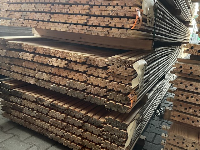 Ca. 84x douglas design- triple- deens profiel, 22x142mm, lengte 400cm - afbeelding 4 van  4