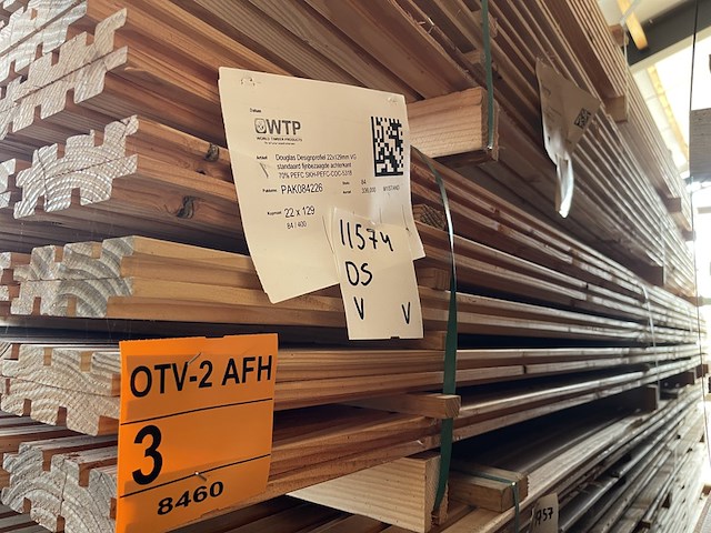 Ca. 84x douglas design- triple- deens profiel, 22x142mm, lengte 400cm - afbeelding 4 van  4