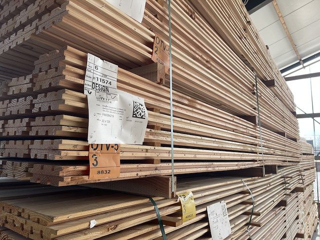 Ca. 84x douglas design- triple- deens profiel, 22x142mm, lengte 400cm - afbeelding 4 van  4