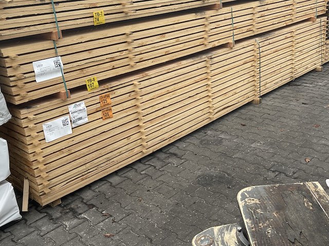Ca. 84x douglas planken fijnbezaagd, 25x150mm, lengte 500cm - afbeelding 4 van  4