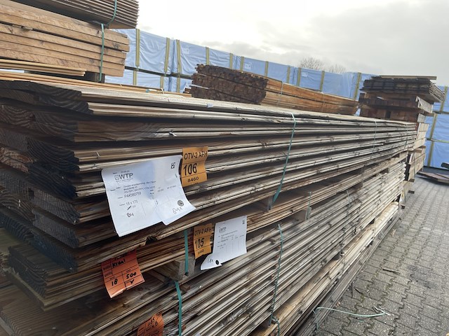 Ca. 84x douglas wisselsponning/halfhoutsrabat, 18x185mm, lengte 500cm - afbeelding 2 van  3