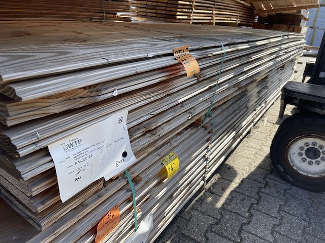 Ca. 84x douglas wisselsponning/halfhoutsrabat, 18x190mm, lengte 500cm - afbeelding 2 van  3