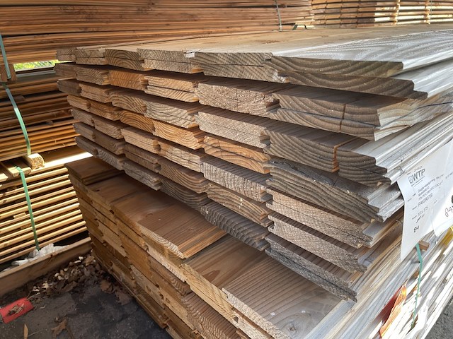 Ca. 84x douglas wisselsponning/halfhoutsrabat, 18x190mm, lengte 500cm - afbeelding 3 van  3