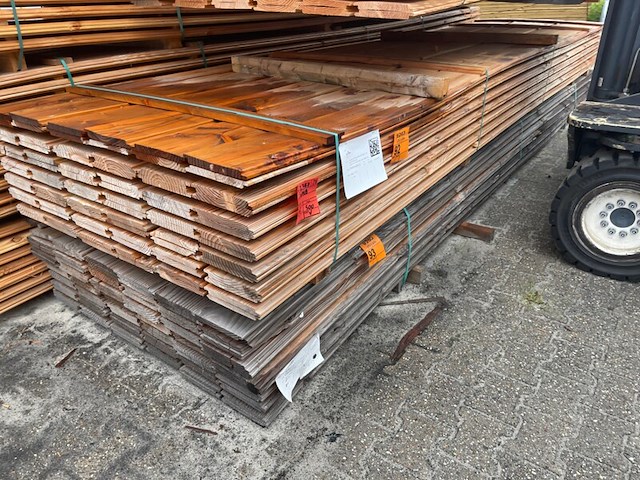 Ca. 84x douglas wisselsponning/halfhoutsrabat, 18x190mm, lengte 500cm - afbeelding 2 van  3