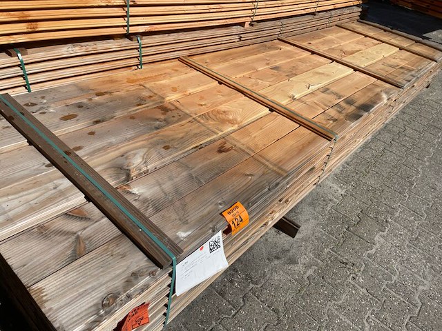 Ca. 84x douglas wisselsponning/halfhoutsrabat, 18x190mm, lengte 500cm - afbeelding 1 van  3