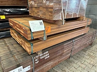 Ca. 84x guyana teak planken geschaafd, 25x140mm, lengte 185cm - afbeelding 4 van  4