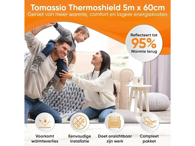 Ca. 84x thermoshield radiatorfolie, tomassio, radiatorfolie / isolatiefolie, zilver, 2026 - afbeelding 3 van  6