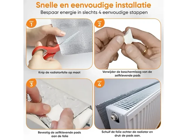 Ca. 84x thermoshield radiatorfolie, tomassio, radiatorfolie / isolatiefolie, zilver, 2026 - afbeelding 4 van  6