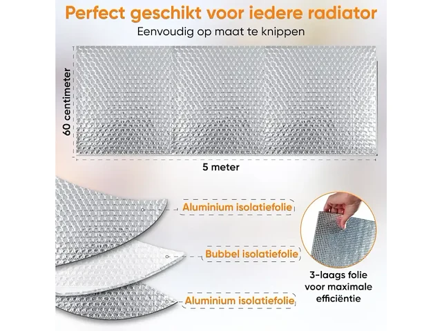 Ca. 84x thermoshield radiatorfolie, tomassio, radiatorfolie / isolatiefolie, zilver, 2026 - afbeelding 6 van  6
