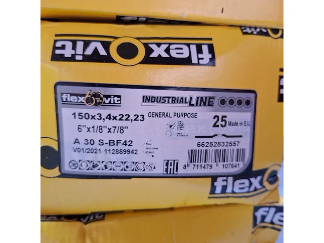 Ca. 85x doorslijpschijf flexovit, 150x3,4x22,23 - afbeelding 3 van  4