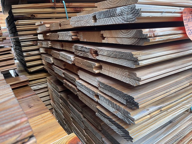 Ca. 86x douglas wisselsponning, 18x190mm, lengte 500cm - afbeelding 3 van  3