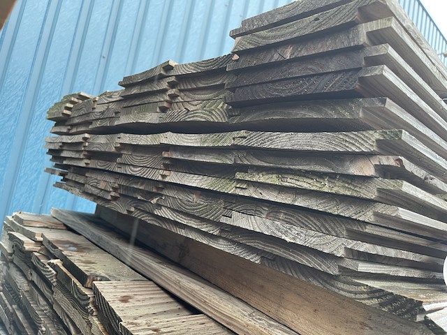 Ca. 86x douglas wisselsponning/halfhoutsrabat, 18x190mm, lengte 400cm - afbeelding 3 van  3