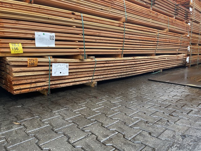 Ca. 86x douglas wisselsponning/halfhoutsrabat, 18x190mm, lengte 500cm - afbeelding 4 van  4