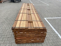 Ca. 86x guyana ipé planken geschaafd country grade, 21x90mm, lengte 13/395cm, 73/430cm