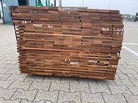 Ca. 86x guyana ipé planken geschaafd country grade, 21x90mm, lengte 13/395cm, 73/430cm - afbeelding 2 van  3