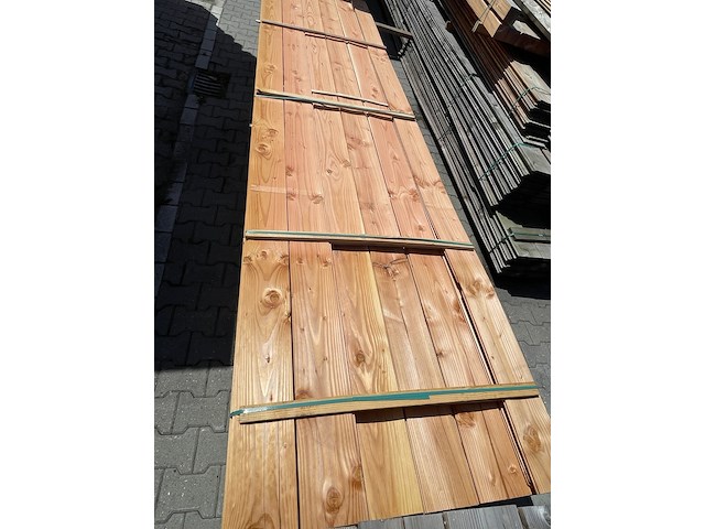Ca. 87x douglas veer en groef, 18x185mm, lengte 500cm - afbeelding 1 van  3