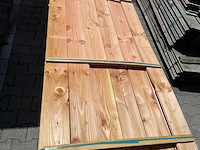 Ca. 87x douglas veer en groef, 18x185mm, lengte 500cm