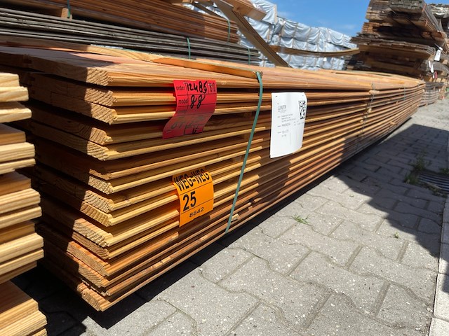 Ca. 87x douglas veer en groef, 18x185mm, lengte 500cm - afbeelding 2 van  3