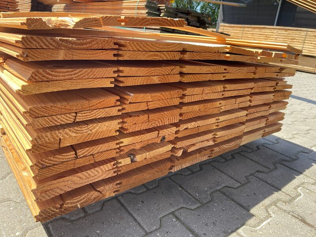Ca. 87x douglas veer en groef, 18x185mm, lengte 500cm - afbeelding 3 van  3