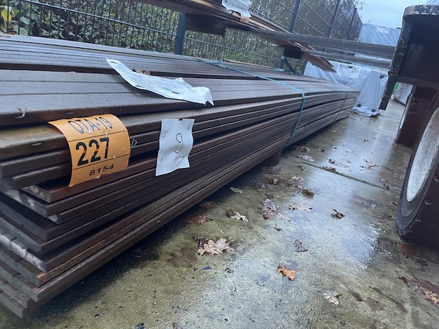 Ca. 87x guyana teak planken geschaafd, 16x140mm, lengte 400cm - afbeelding 2 van  3