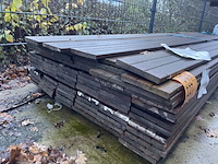 Ca. 87x guyana teak planken geschaafd, 16x140mm, lengte 400cm - afbeelding 3 van  3