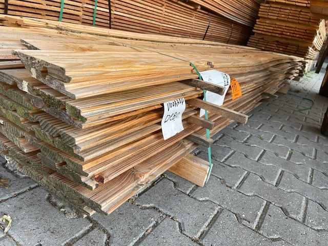 Ca. 88x douglas dubbele rhombus, 18x130mm, lengte 500cm - afbeelding 2 van  3