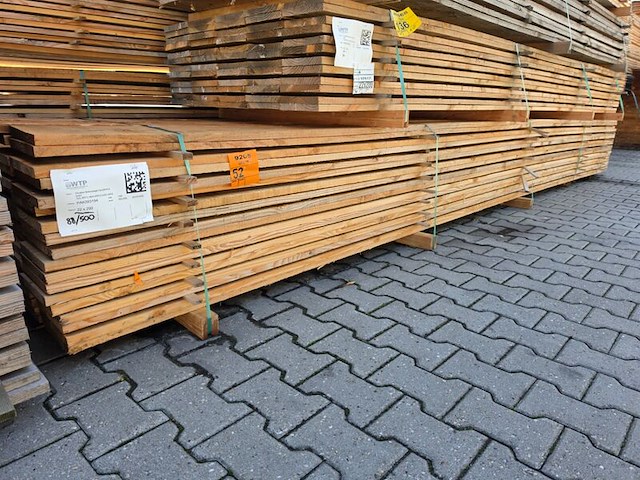 Ca. 88x douglas planken fijnbezaagd, 22x200mm, lengte 500cm - afbeelding 4 van  4