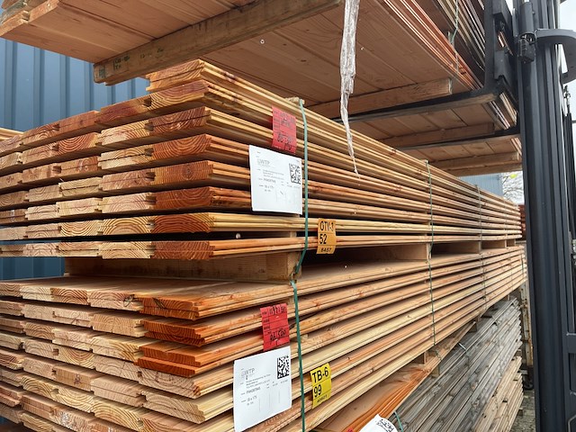 Ca. 88x douglas wisselsponning/halfhoutsrabat, 18x190mm, lengte 500cm - afbeelding 2 van  3