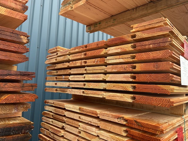 Ca. 88x douglas wisselsponning/halfhoutsrabat, 18x190mm, lengte 500cm - afbeelding 3 van  3