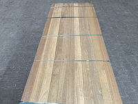 Ca. 88x guyana teak planken geschaafd, 21x90mm, lengte 155cm - afbeelding 1 van  4