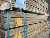 Ca. 88x guyana teak planken geschaafd, 21x90mm, lengte 155cm - afbeelding 4 van  4