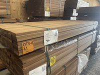 Ca. 88x guyana teak planken geschaafd, 21x90mm, lengte 215cm - afbeelding 4 van  4