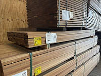 Ca. 88x guyana teak planken geschaafd, 21x90mm, lengte 215cm - afbeelding 4 van  4