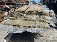 Ca. 89x hardhouten channelsiding gecoat, 21x97mm, lengte 10/365cm, 62/400cm, 4/430cm, 13/460cm - afbeelding 3 van  3