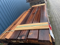 Ca. 8x divers hardhout, 40x145mm, lengte 200cm - afbeelding 1 van  3