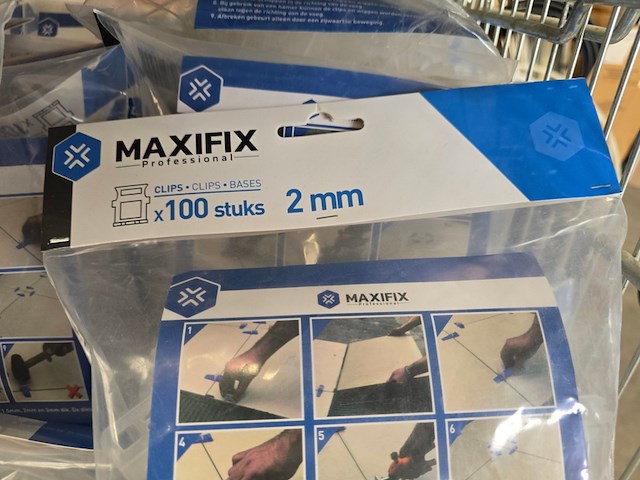 Ca. 90x clips t.b.v. tegel leveling maxifix, 2.0 mm en 1,5 mm - afbeelding 2 van  7