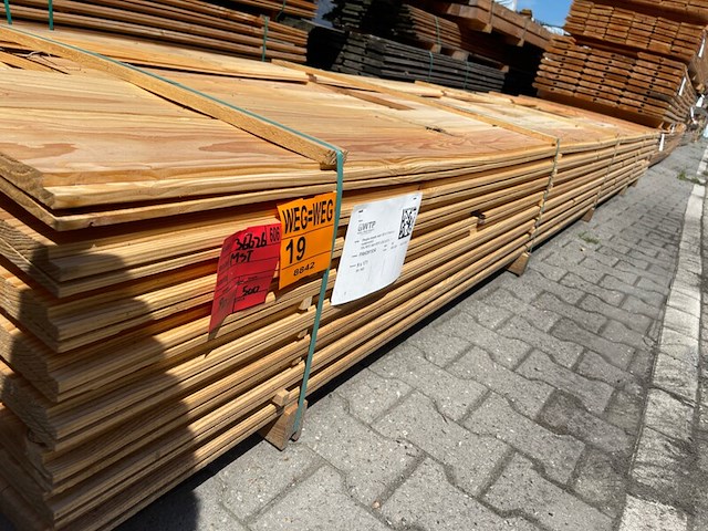 Ca. 90x douglas zweeds rabat, 21x190mm, lengte 500cm - afbeelding 2 van  3