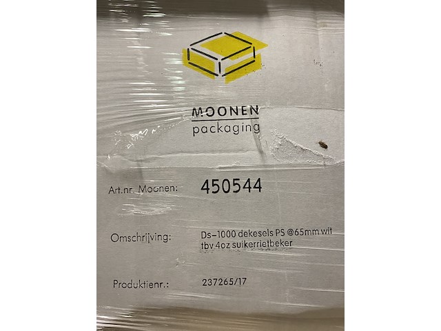 Ca. 90x dozen a 1000 deksels t.b.v. koffiebekers - afbeelding 2 van  3