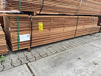 Ca. 90x guyana teak beschoeiingsplanken, 20x100mm, lengte 400cm - afbeelding 4 van  4