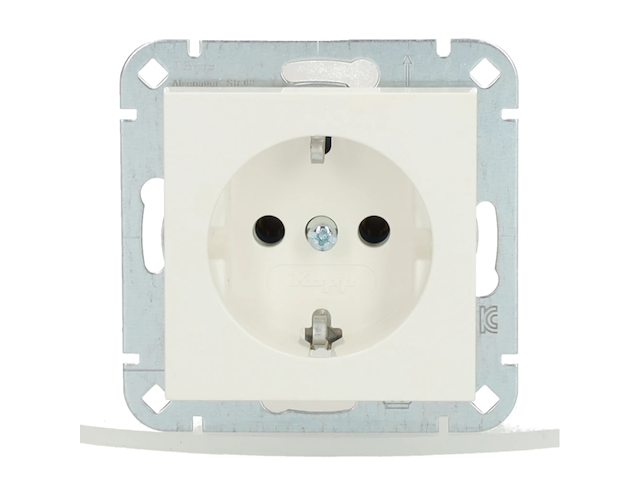 Ca. 90x inbouw stopcontacten kopp, hk07, wit - afbeelding 1 van  4