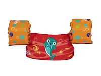 Ca. 90x verstelbare zwembandjes, bestway, puddle jumper deluxe, rood/oranje - afbeelding 2 van  3