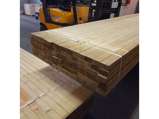 Ca. 90x vuren balk geschaafd, 4,5 x 7 x 420 cm - afbeelding 2 van  6