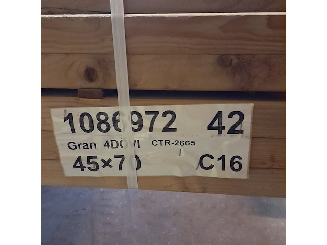 Ca. 90x vuren balk geschaafd, 4,5 x 7 x 420 cm - afbeelding 4 van  6