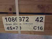 Ca. 90x vuren balk geschaafd, 4,5 x 7 x 420 cm - afbeelding 4 van  6