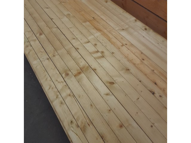 Ca. 90x vuren balk geschaafd, 4,5 x 7 x 420 cm - afbeelding 3 van  5