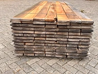 Ca. 91x mora hardhouten planken fijnbezaagd, 25x150mm, lengte 300cm - afbeelding 3 van  3
