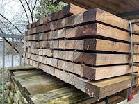 Ca. 93x douglas balken fijnbezaagd, 50x75mm, lengte 400cm - afbeelding 3 van  3